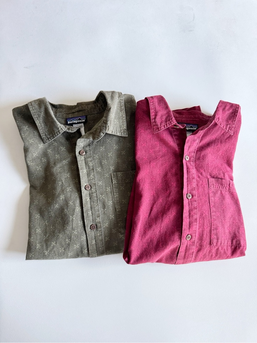 Patagonia Migration Hemp Shirt Bundle 2 Large Organic Cotton Short Sleeve Casual